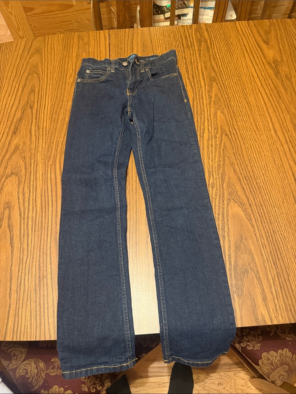 Dark Wash Straight-Leg Jeans